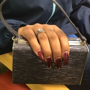 Sasha Clutch w/Mirrored Sides. Fits IPhone 7!